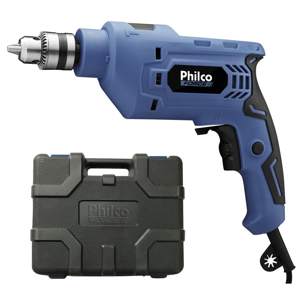 Furadeira de Impacto Philco Force PFU01M com Mandril 3/8" e Maleta - 650W