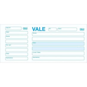 Bloco Vale Sem Canhoto 110X79mm 100Fls Un - Tilibra