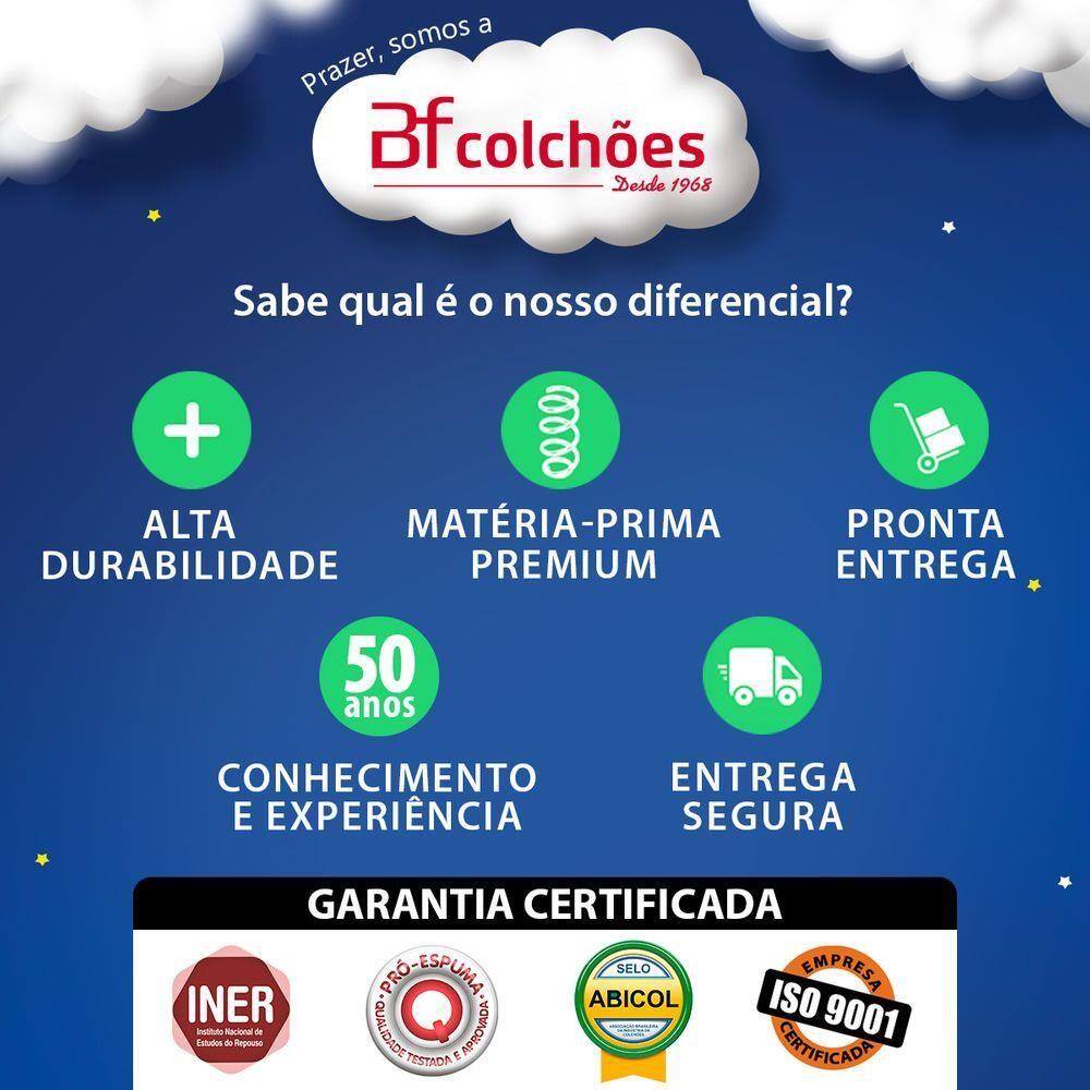 Conjunto Colchão Solteiro Molas Ensacadas Com Pillow + Box Courvin