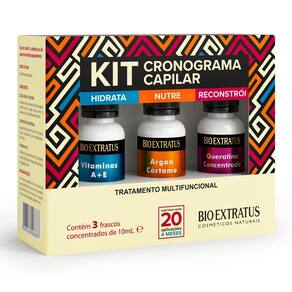Kit Cronograma Capilar Bio Extratus - 3 Frascos De