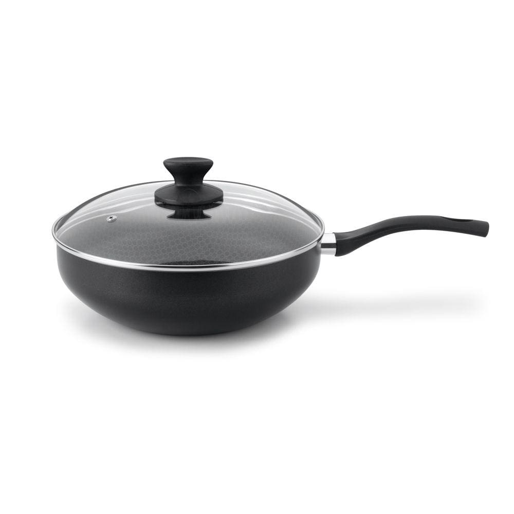 Frigideira de alumínio Wok 28 C Tampa Vidro Bella - MFL67828 - Multiflon