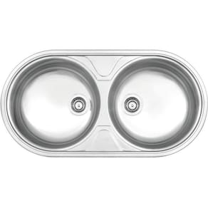 Cuba Dupla Redonda Inox Acetinado 84X44Cm Prime Tramontina
