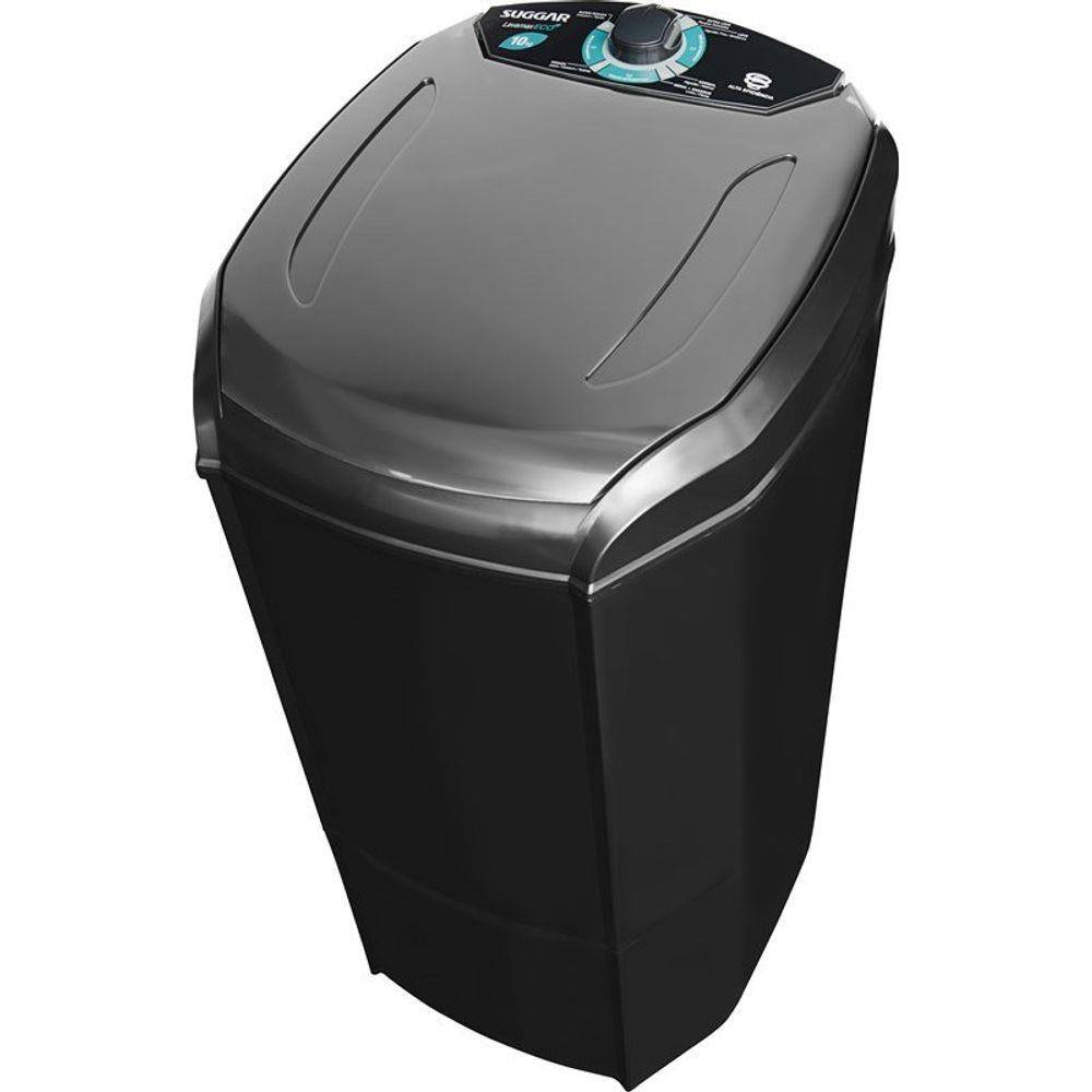 Lavadora de Roupa 10 Kg Preto Lavamax Eco Suggar - 220v - Le1002pt
