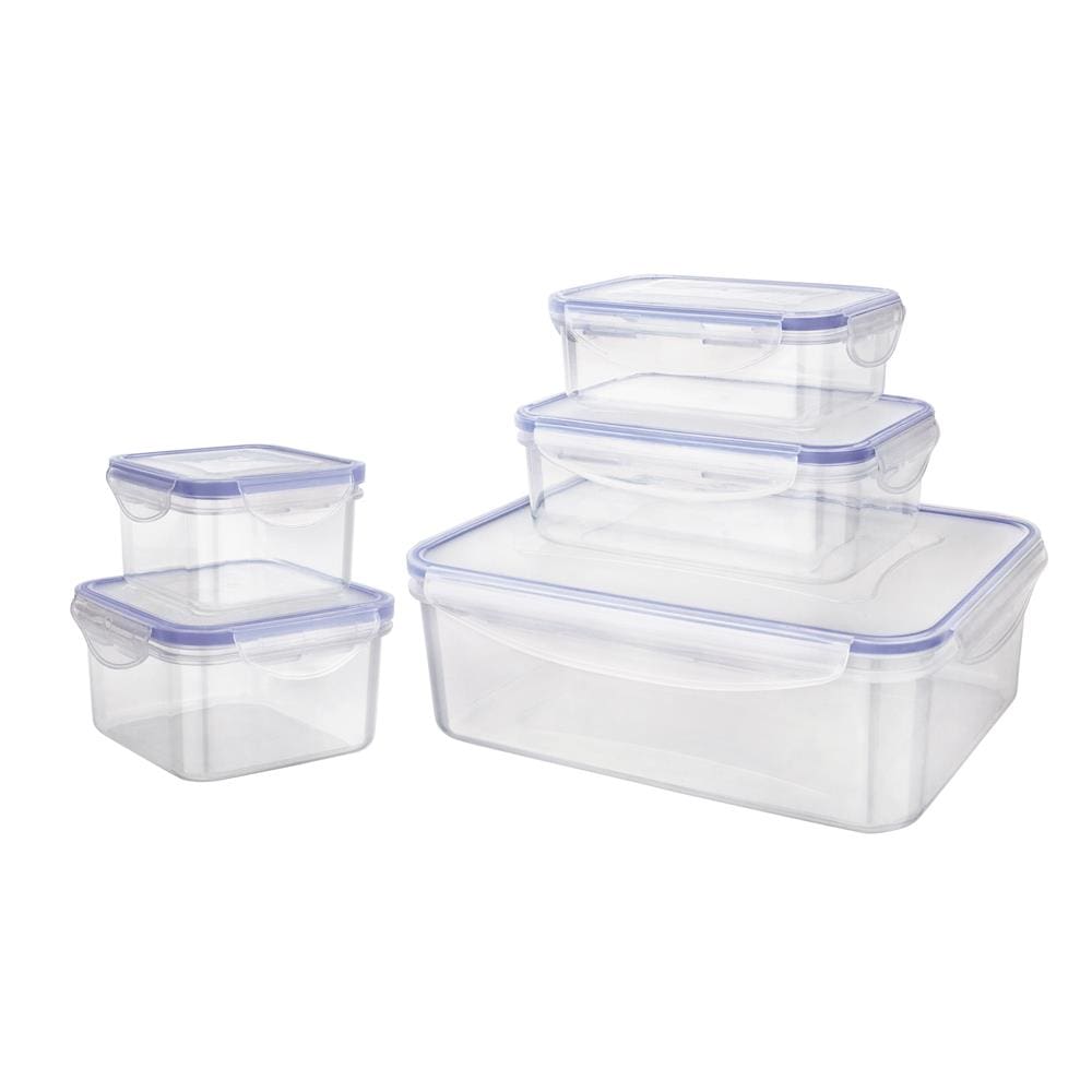 Conjunto de Potes Herméticos Euro Home PLA3604-AZ em Plástico – 5 Peças