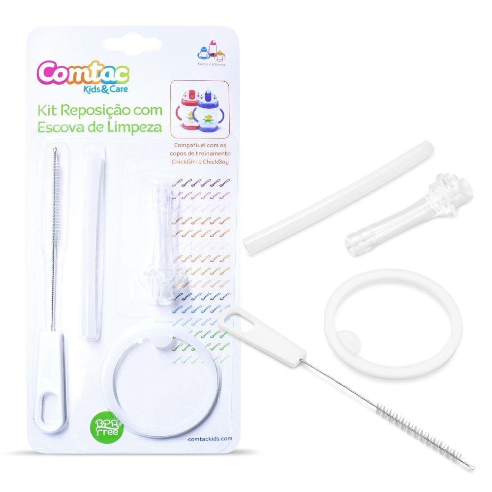 Kit Reposição com Escova de Limpeza - Comtac Kids - 4073