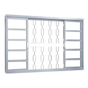 Janela de Correr Aço 4 Folhas com Grade Elo MGM Minas Sul 120cmx150cm Vidro Liso Incolor