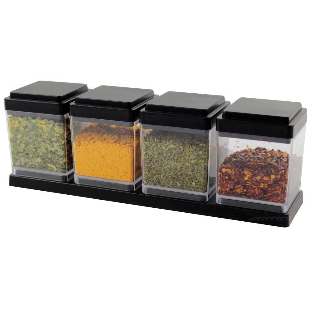 Conjunto Porta Temperos e Condimentos 4 Peças