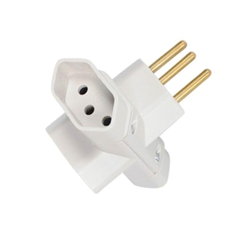 Pino Multiplicador Ilumi c/ 3 Saída T Benjamim Cinza 12250