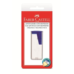 Apontador com Depósito Retangular Faber Castell Cores Sortidas