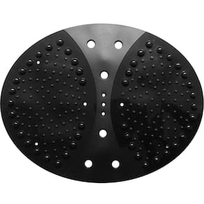Tapete Box Banheiro 42x53cm Antiderrapante Ventosa Hidro Preto