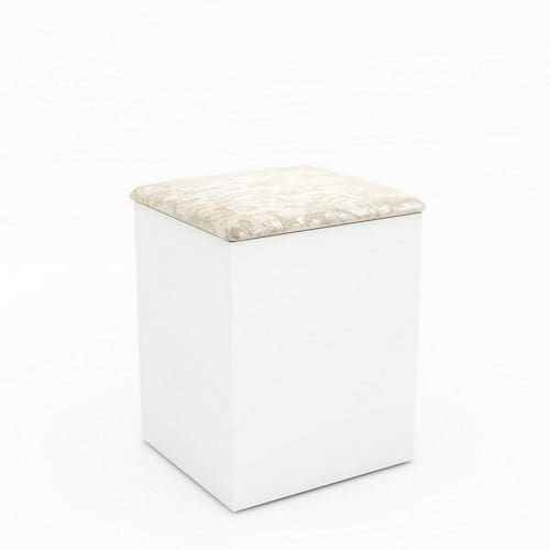 imagem-Puff Floral - BRANCO