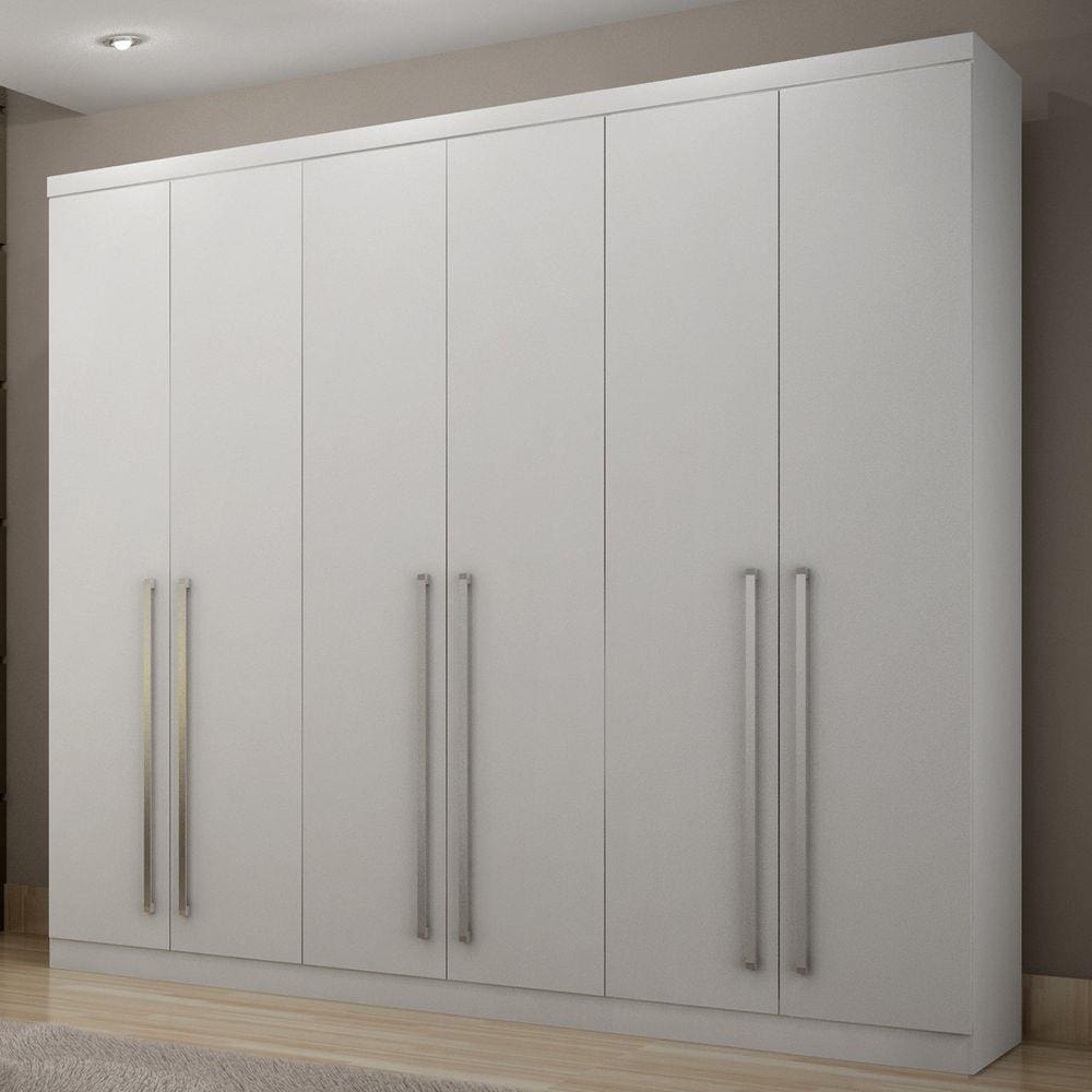 Guarda Roupa Casal 6 Portas 4 Gavetas Kratos Móveis Novo Horizonte