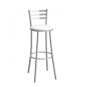 Banqueta com Encosto Miami 101cm Compoarte Cromado