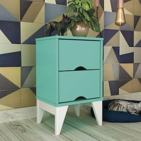 Mesa de Cabeceira 2 Gavetas Twister Tcil Móveis