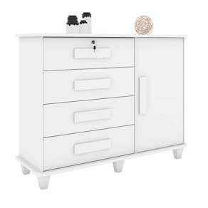 Comoda Sapateira 04 Gavetas Grecia - Branco