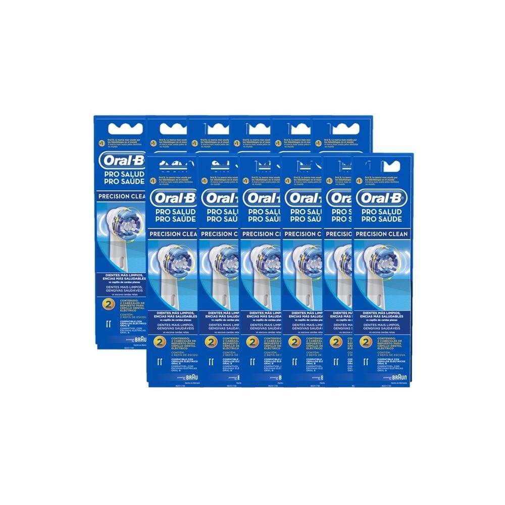 Kit com 12 Refil Escova Elétrica Oral-B Precision Clean c/ 2 unidades