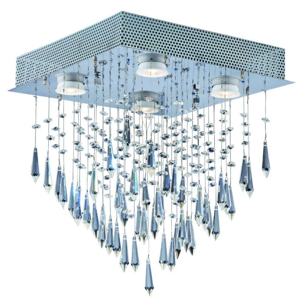 Luminária Plafon Thunder (L)25x(C)25x(A)33cm 4x4,5W Bivolt - LLUM Bronzearte