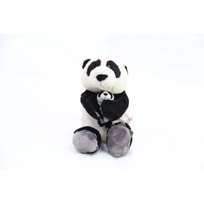 Urso panda 25cm com pandinha 8cm filhote mãe casa dos ursos