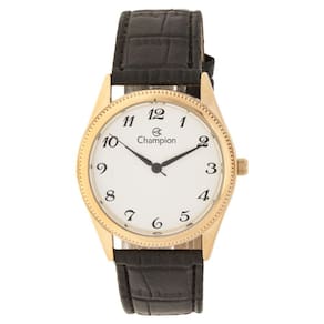 Relogio Masculino Champion Dourado Com Pulseira de Couro