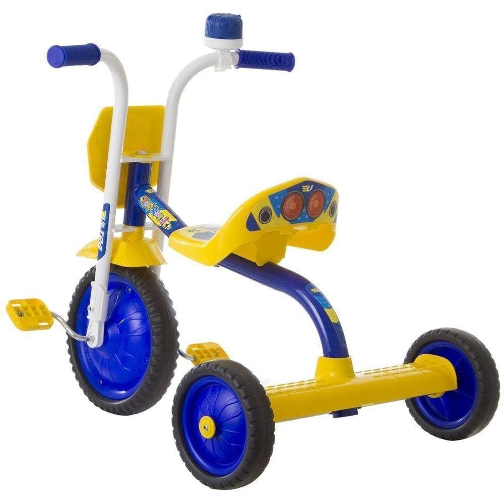 Triciclo Infantil Calesita Moto Duo- 2 em 1 - Pedal e Passeio com Aro -  Unissex L