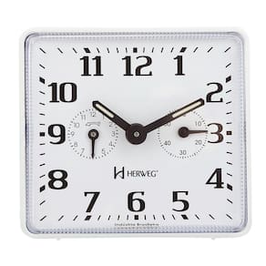 Relógio Despertador a Cordas Branco Original Herweg