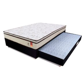 Cama Box Colchão Casal Molas Ensacadas e Bicama Auxiliar de Espuma Bf Colchões 138x188x55cm