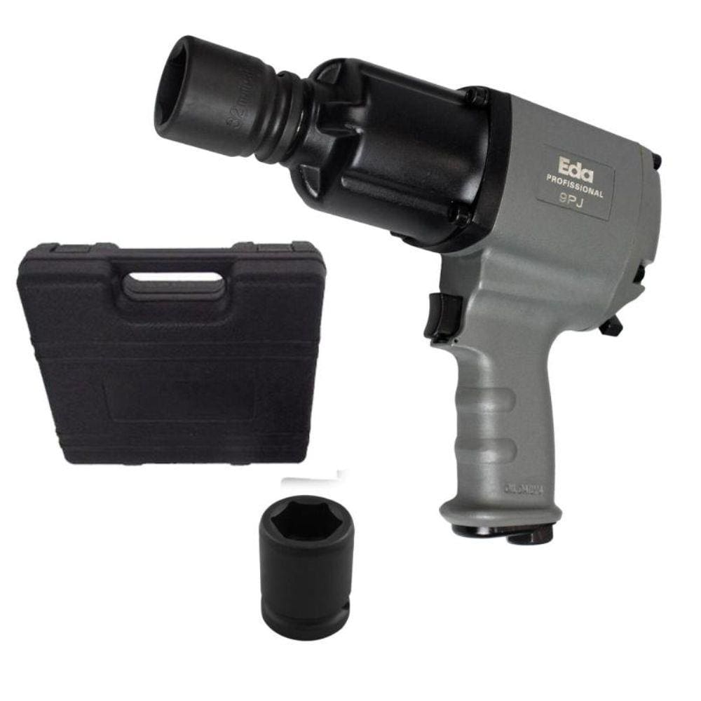 Chave De Impacto Pneumática 3/4 Pol Com Kit 9Pj Eda