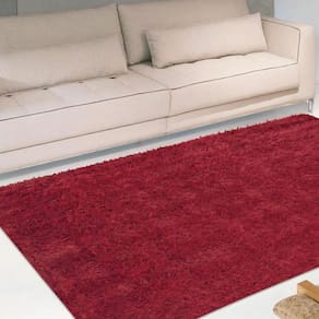 Tapete Luxo Pelo Super Macio Casa Dona Vermelho 200x300cm