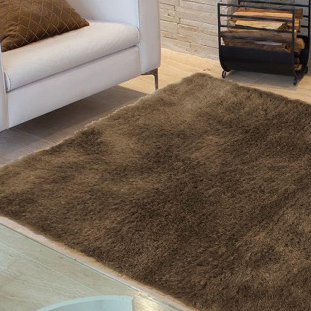 Tapete Liso para Sala e Quarto Soft Peludo Casa Dona 100x150cm
