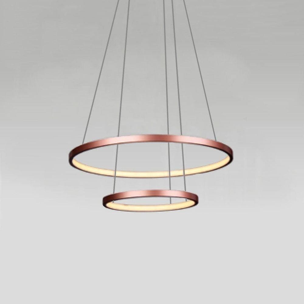 Pendente Metal Cobre 40Cm Led Bivolt 20W 3000K Qpd1300-Co