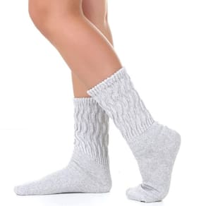 Meia cano médio feminina fitness aeróbica