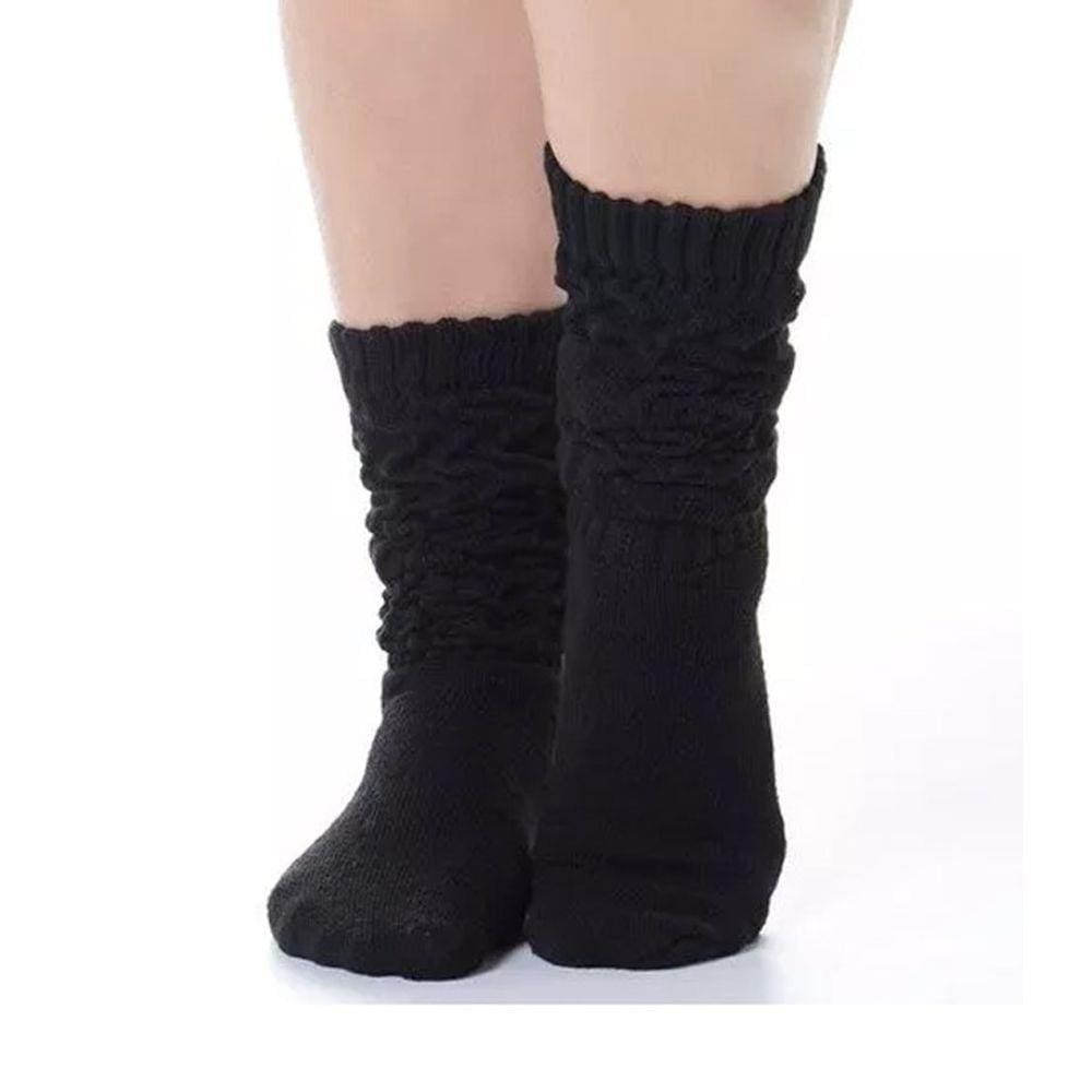 Meia cano médio feminina fitness aeróbica