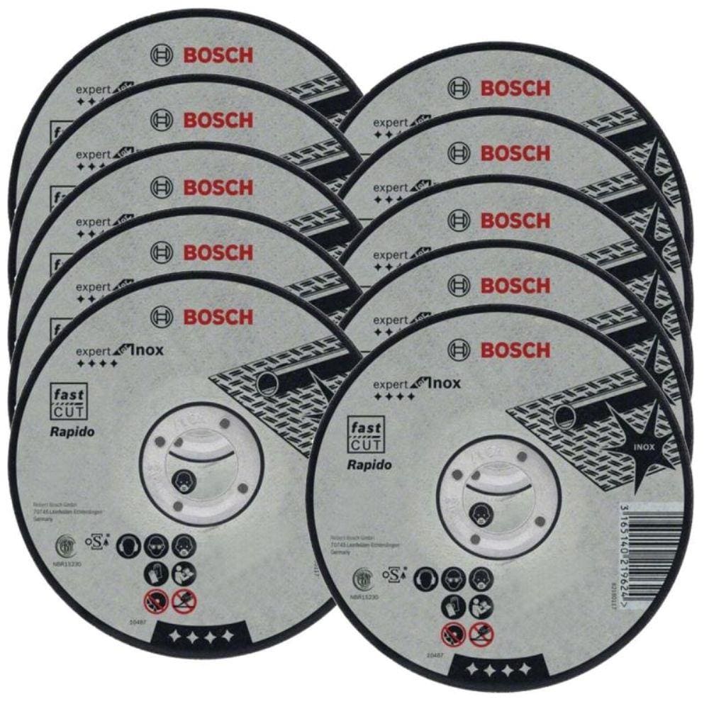 Disco de Corte Inox 7 POL x 1,6 MM EXPERT Kit 10 Unidades BOSCH