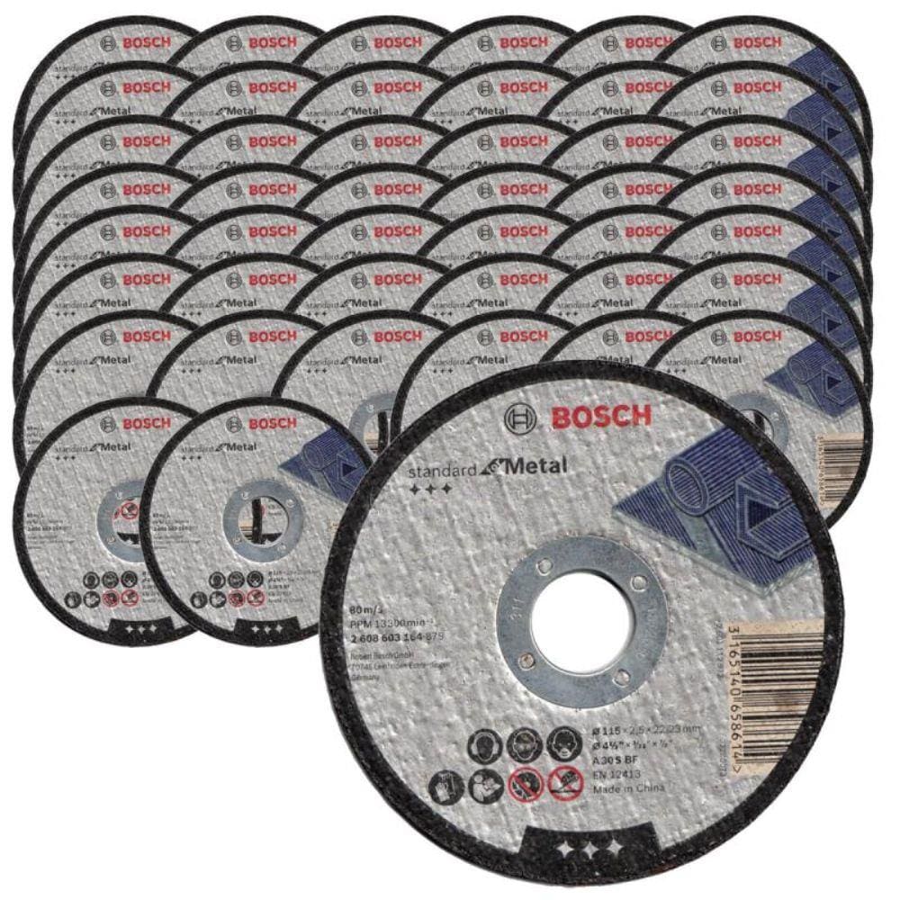 Disco de Corte para Ferro 4.1/2 POL Furo 7/8" Standard Kit 45 Unidades BOSCH