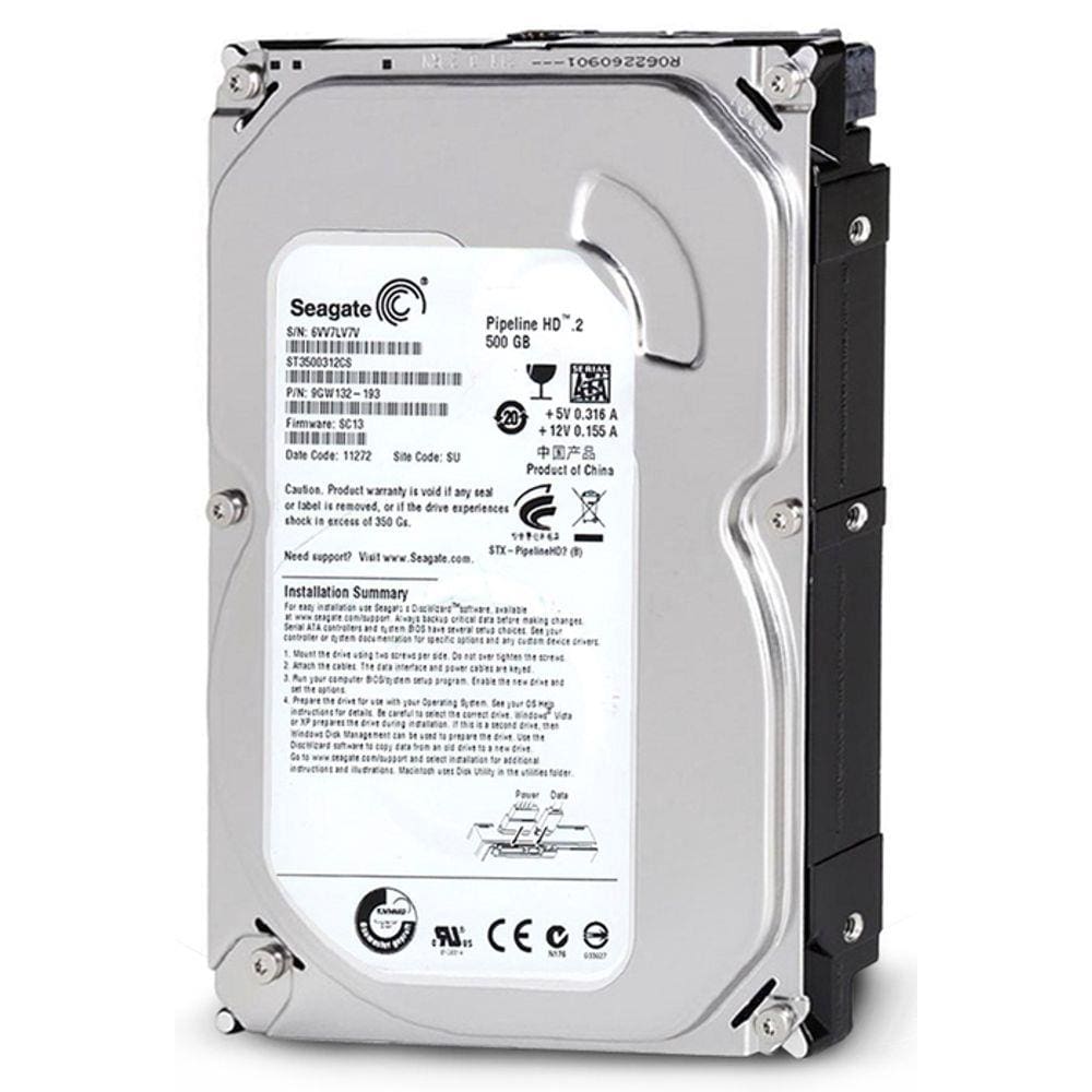 Hd 500 Gb Sata 3Gb/S - 5900Rpm - 8Mb Cache - Seagate Pipeline - St3500312cs