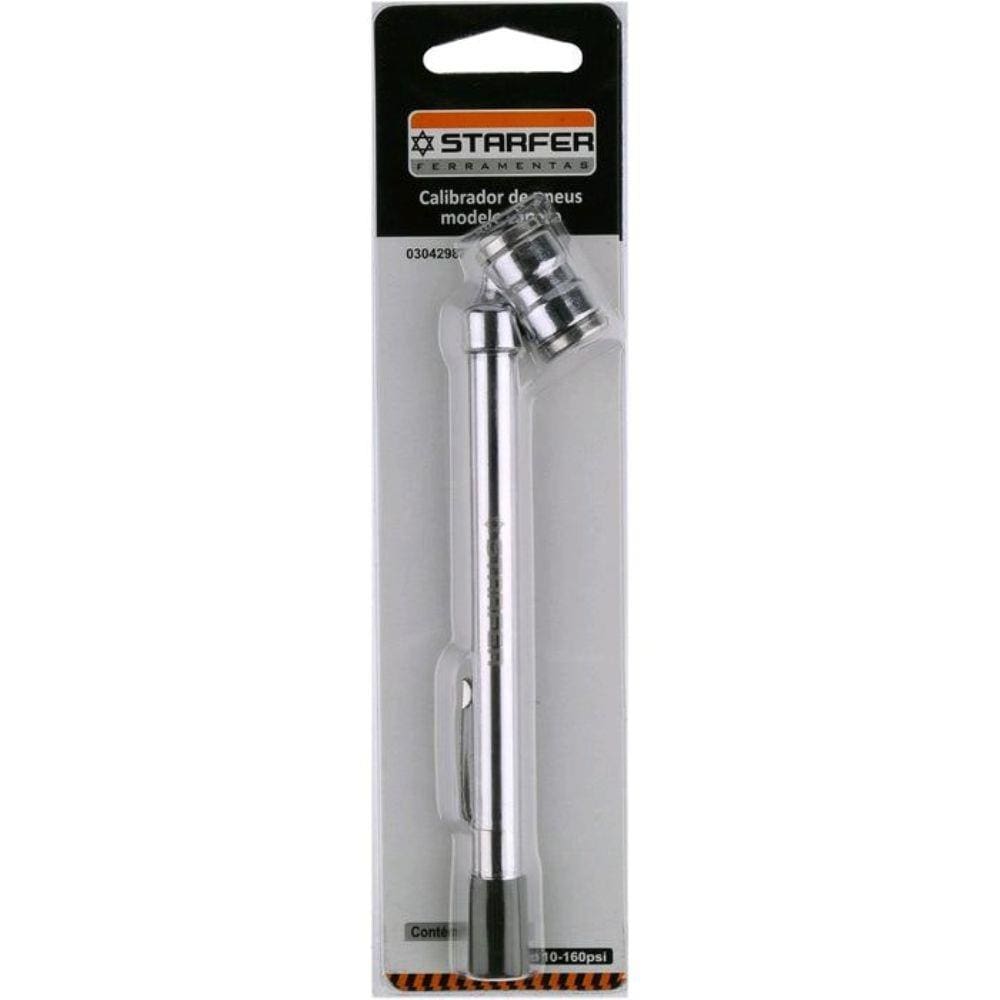 Calibrador De Pneu Canudo Duplo 10/160psi Starfer