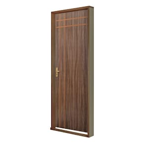 Kit Porta de Madeira Frisada Mantiqueira MGM 215cmx94cm Melamínico Carvalho Quebec