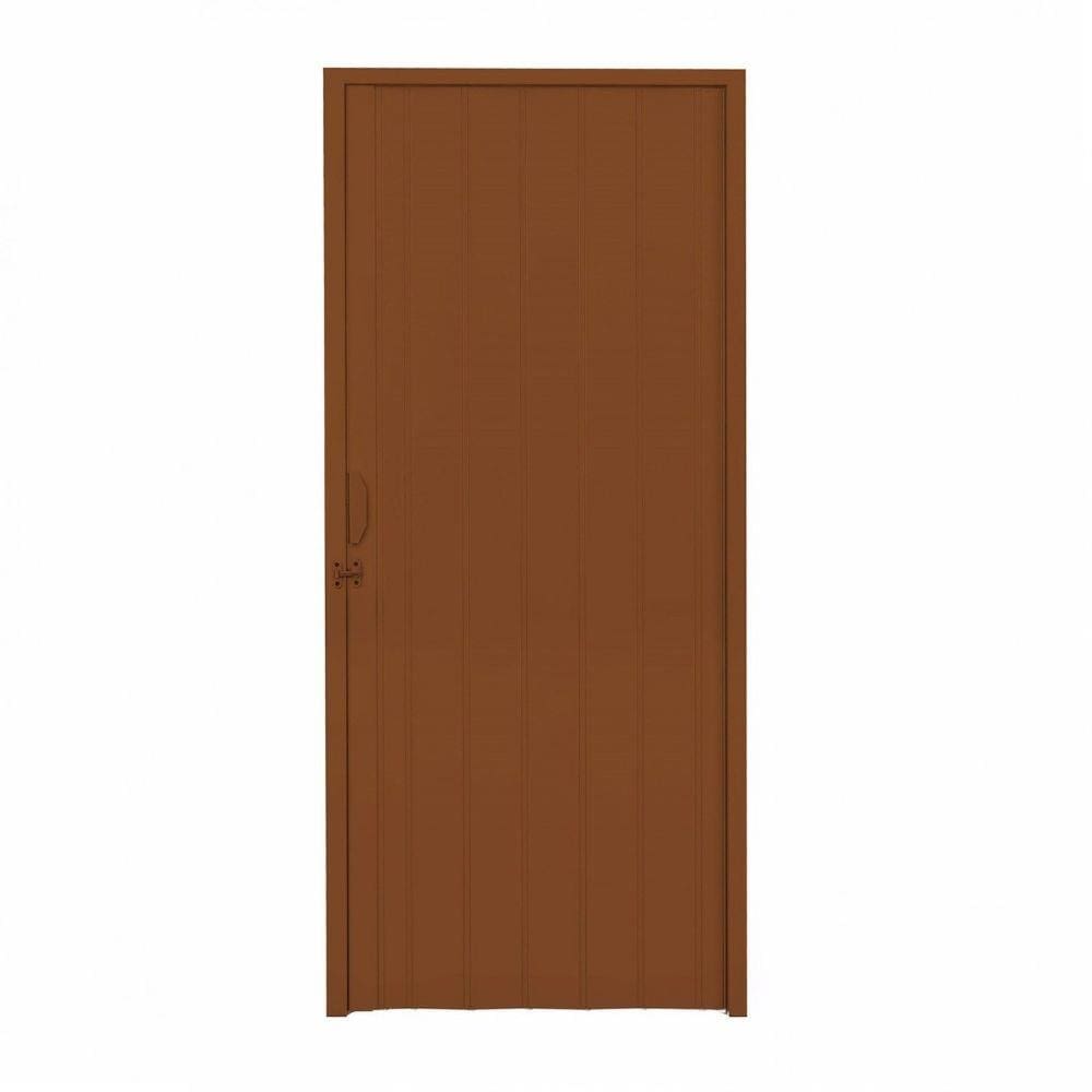 Porta Sanfonada PVC Polifort 210cmx100cm Mogno