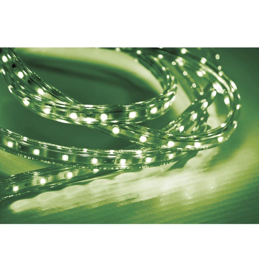 Fita LED 5W 60 LEDs/metro 20m 220V IP67 Taschibra - caixa com 20 m - Verde