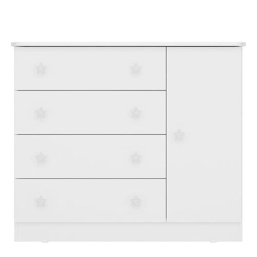 imagem-Cômoda Infantil Doce Sonho Sapateira - Qmovi - BRANCO