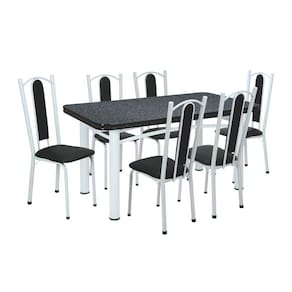 Conjunto de Mesa com 6 Cadeiras Marina
