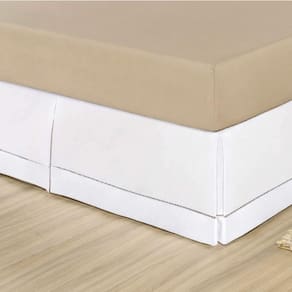 Saia para Cama Box Casal Bia Enxovais Branco