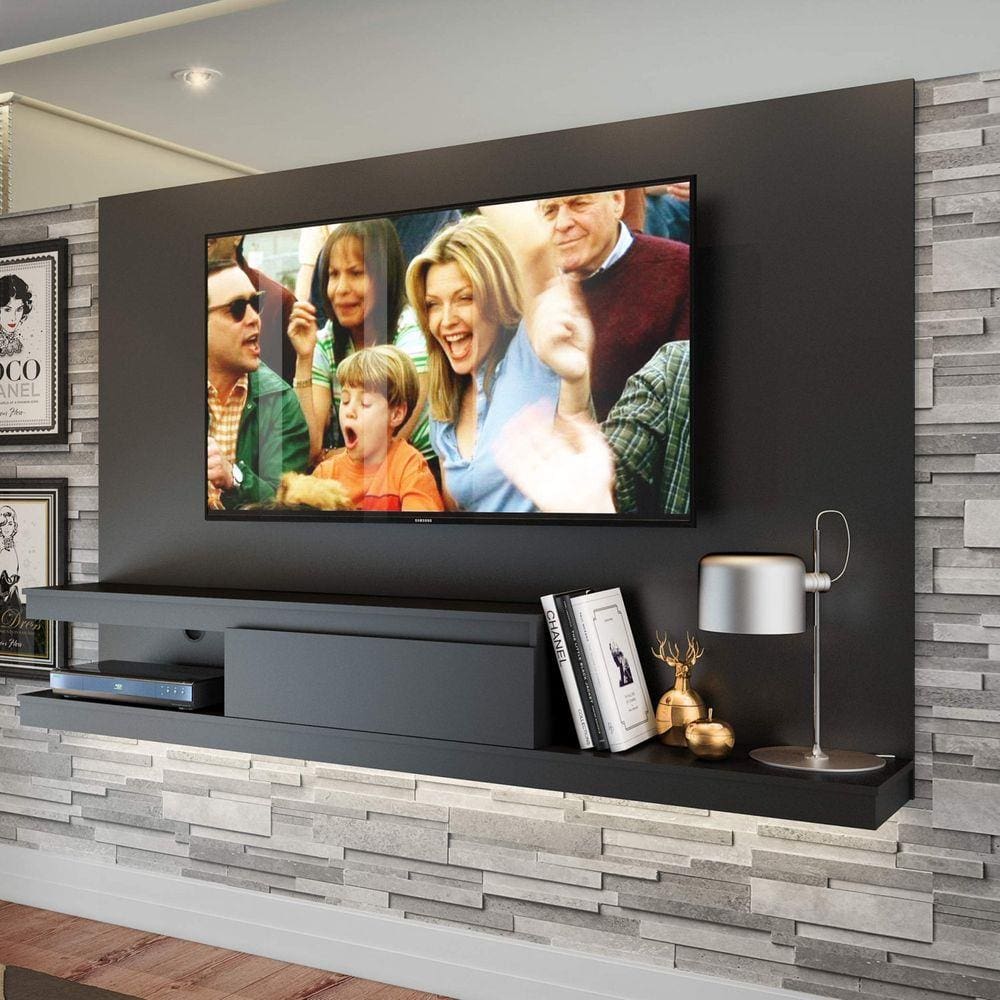 Painel para TV até 60 Polegadas 1 Gaveta KD2000 Home Quiditá Preto