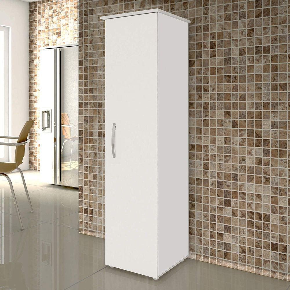 Armário Multiuso 1 Porta e 4 Prateleiras Jasmim Yescasa Branco
