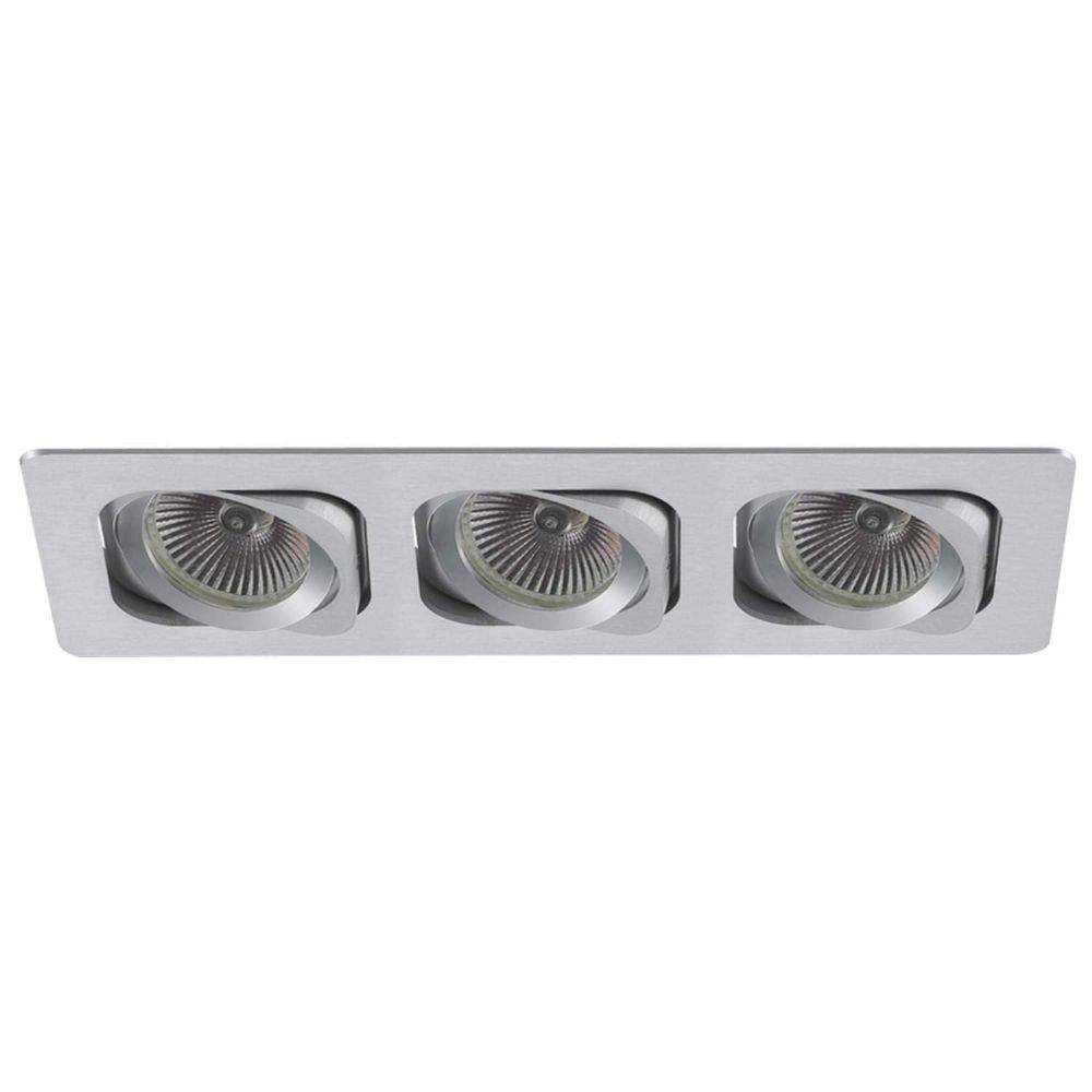 Spot Embutir Retangular 2,5cmx25,5cm 80W GU10 Bella Iluminação - caixa com 5 Unidade - Alumínio