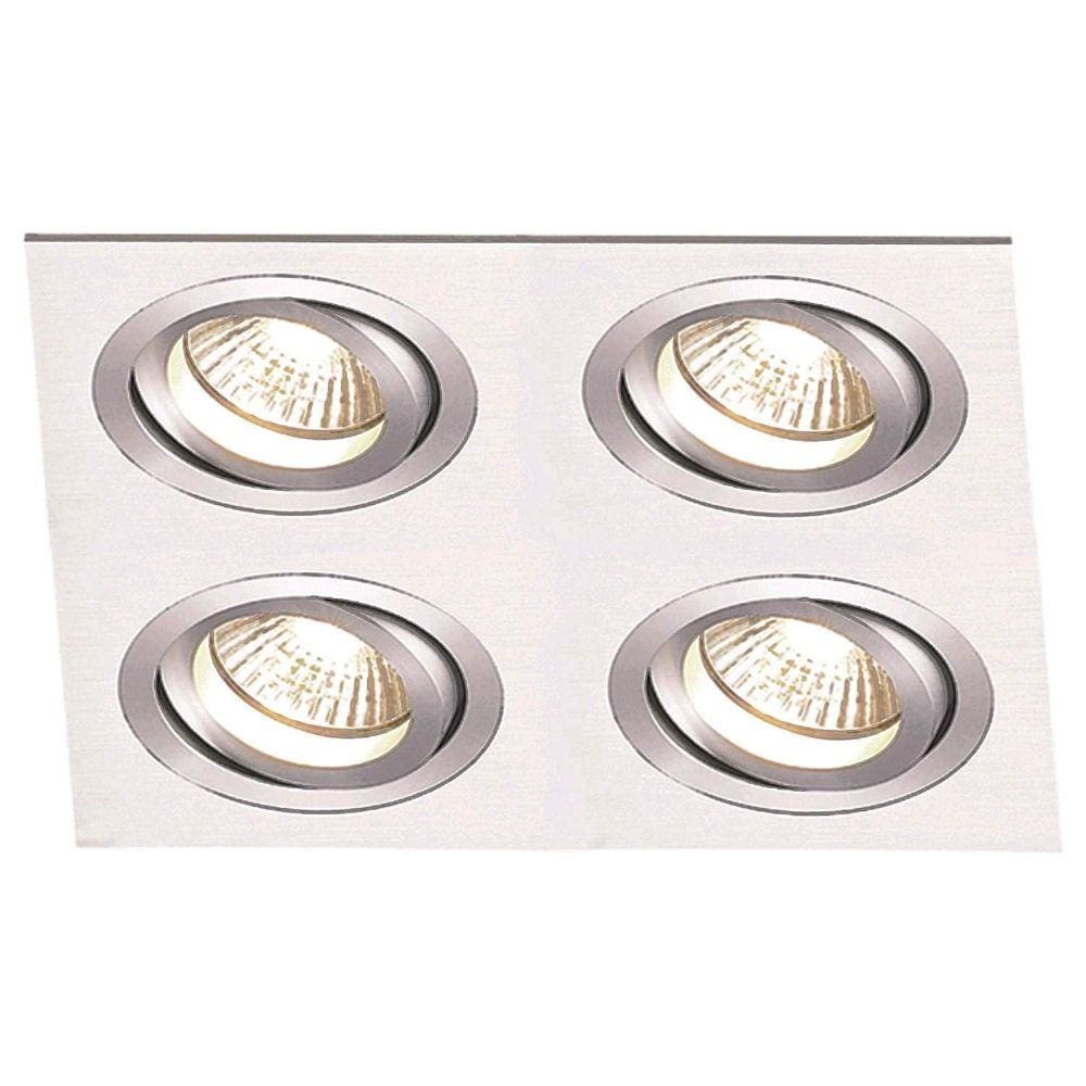 Spot Embutir de Alumínio Ecco 12cmx34cmx34cm Bella Iluminação Alumínio