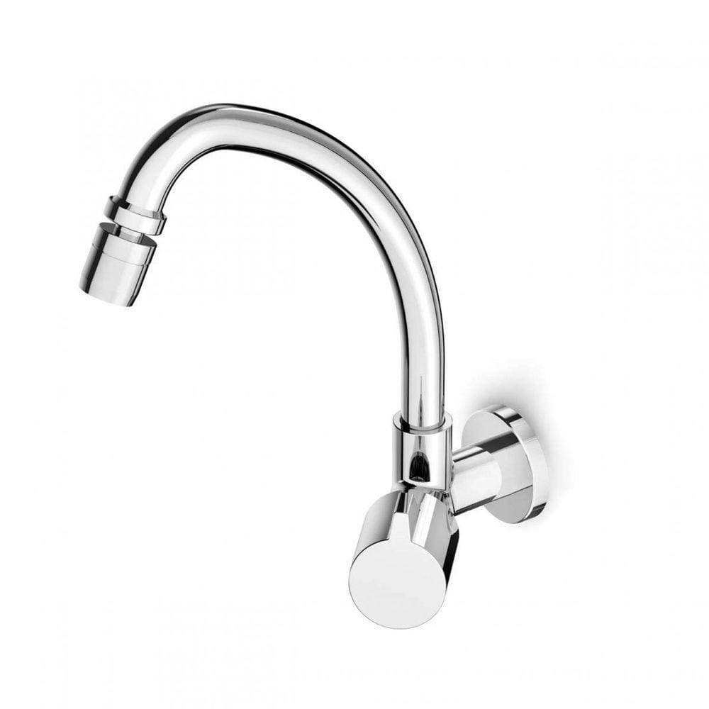 Torneira para Cozinha de Parede Bica Móvel Arejador Articulado Fit Celite Cromado