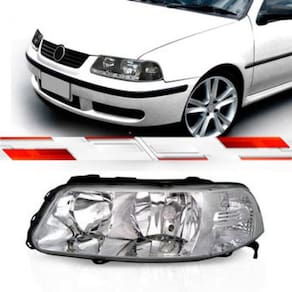 Farol Gol Turbo Parati Saveiro 1999 Até 2005 Biparabola Usa Lâmpada H7 E H1
