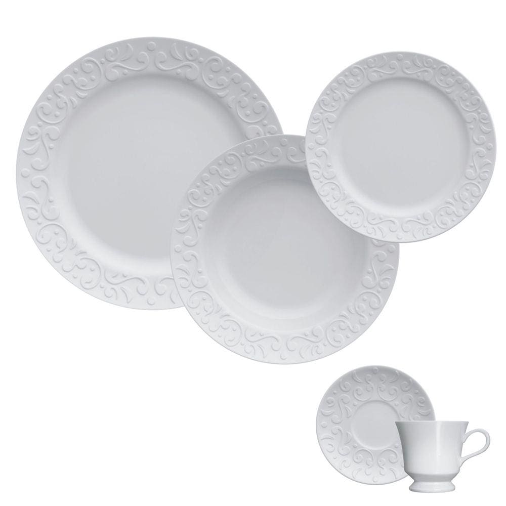 Aparelho De Jantar Para Chá 30 Peças Branco Tassel Germer