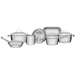 Conjunto de Panelas Inox com Fundo Triplo 7 Peças Allegra Tramontina